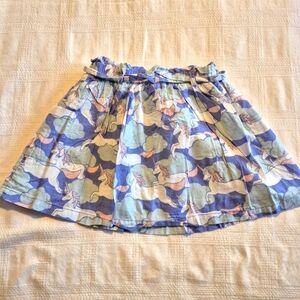 Mini Boden girls size 8-9 years unicorn lined skirt matching belt, elastic waist